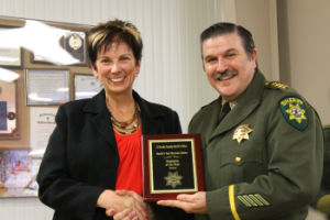 Pictured L to R: Sheriff's Technician Maryann Lillemo and Sheriff John D'Agostini